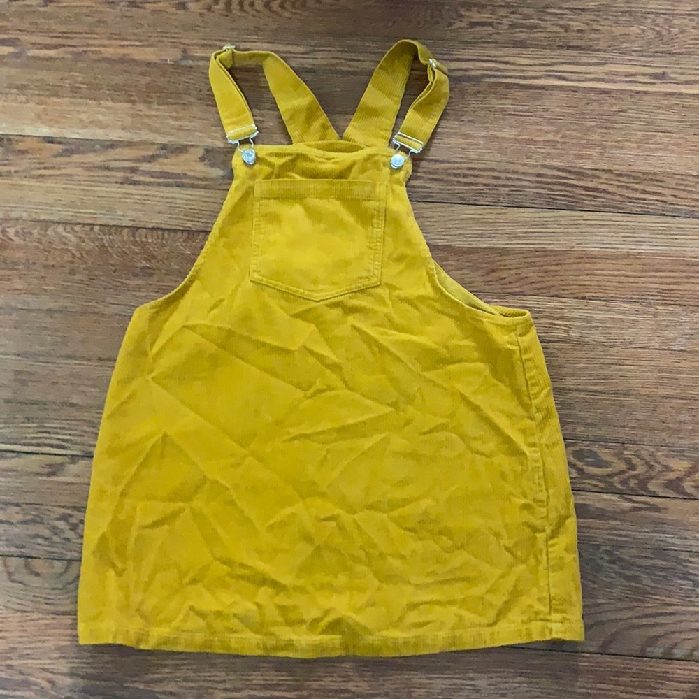 Forever 21 yellow corduroy dress